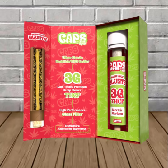 Caps 3G Hash Hole THCp Badder Blunts - Electric Horizon -- Sativa