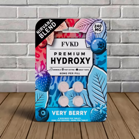 FVKD Premium Nirvana Blend Hydroxy 4ct - 240mg - Very Berry -- Single 4ct Blister Pack