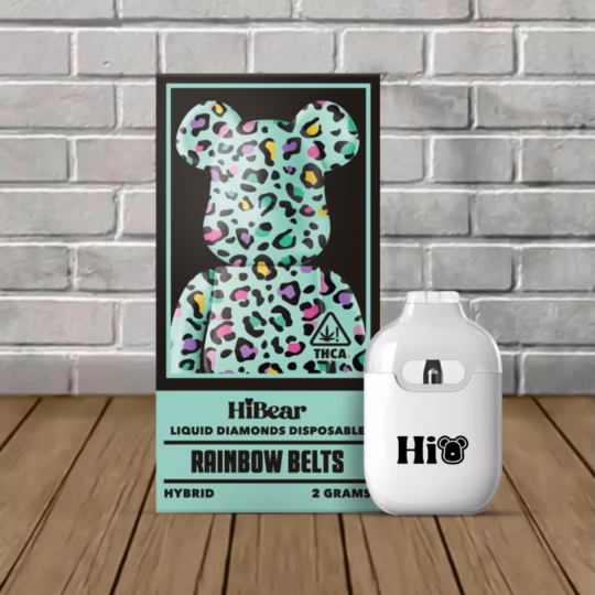 HiBear Liquid Diamond THCa Disposable 2g-Rainbow Belts -- Hybrid