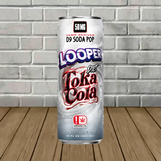 Looper Delta-9 Soda Pop 50mg - Diet Toka Cola -- Single Can