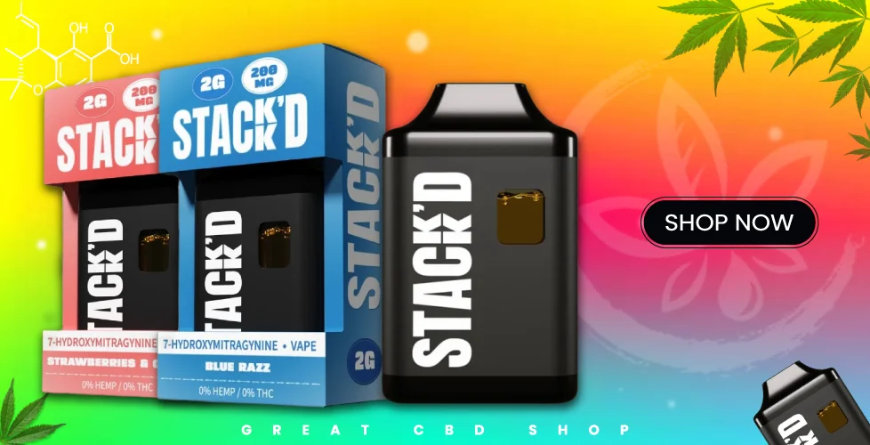 STACK’D Pure 7-Hydroxymitragynine Disposable Vape 2g