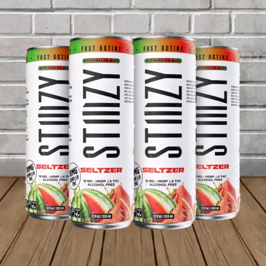STIIIZY Hemp Seltzer 10mg - Watermelon Wave -- 4 pack -- 10mg