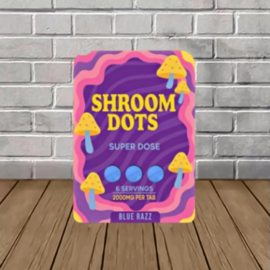 Shroom Dots Super Dose 2000mg 6 pack - Blue Razz