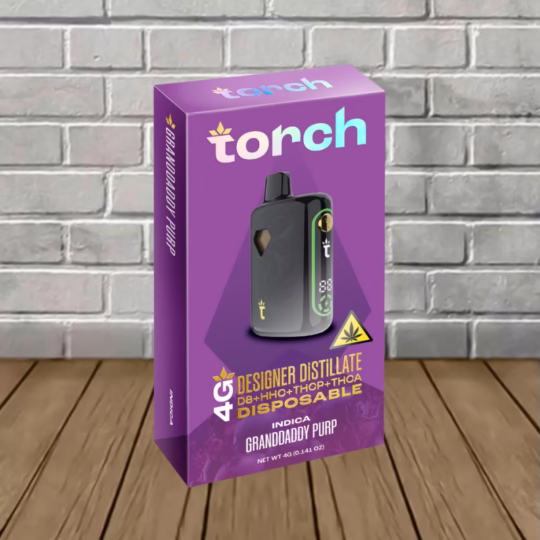 Torch Designer Distillate Disposable 4g - Granddaddy Purp -- Indica -- DISPOSABLE