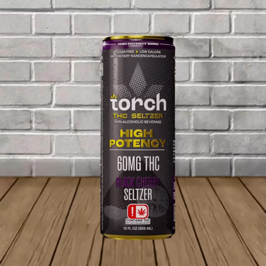 Torch High Potency 60mg THC Seltzer - Black Cherry -- Single Can