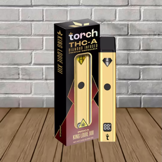 Torch THCa Diamond Infused 2.5g Disposable - King Louis XIII -- Indica -- DISPOSABLE