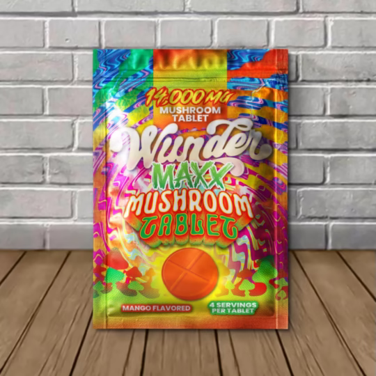 Wunder MAX Mushroom Tablets 14,000mg - Mango -- Single