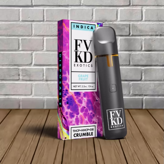 FVKD Exotics Crumble Disposable 3.5g - Grape Fruit -- Indica -- DISPOSABLE