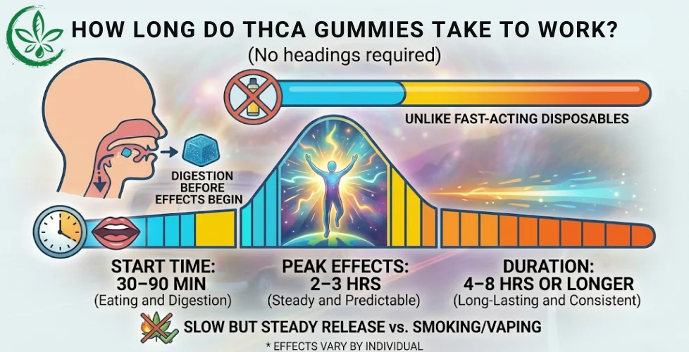How Long Do THCa Gummies Take to Work?