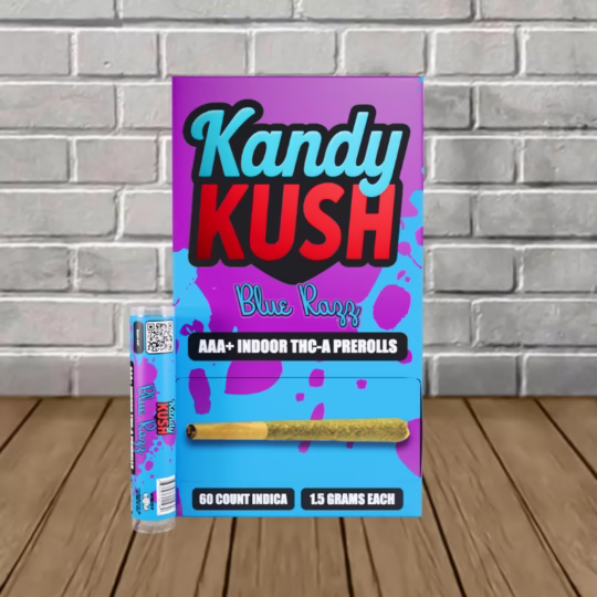 Kandy Kush AAA+ Indoor THCa Prerolls 1.5g - Blue Razz -- Indica