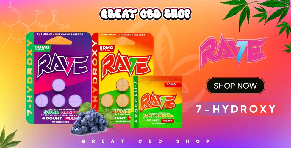Rave 7-Hydroxy Sublingual Chewable Extract Tablets 50mg