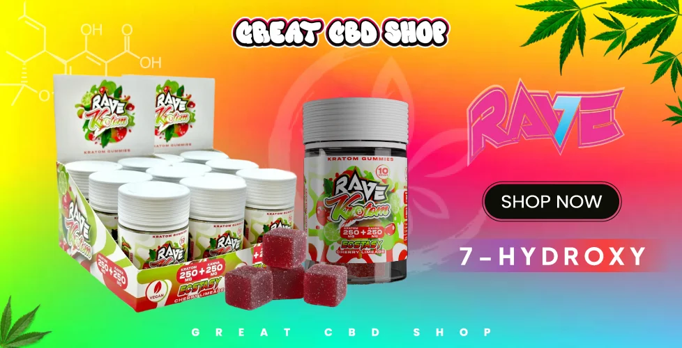 Rave Kratom Targeted Kratom Extract Gummies ECSTACY 250mg