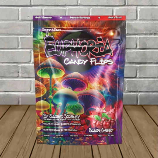 Sacred Journey Euphoria Candy Flips Gummies 4,200mg-Black Cherry -- 6ct Single Pack