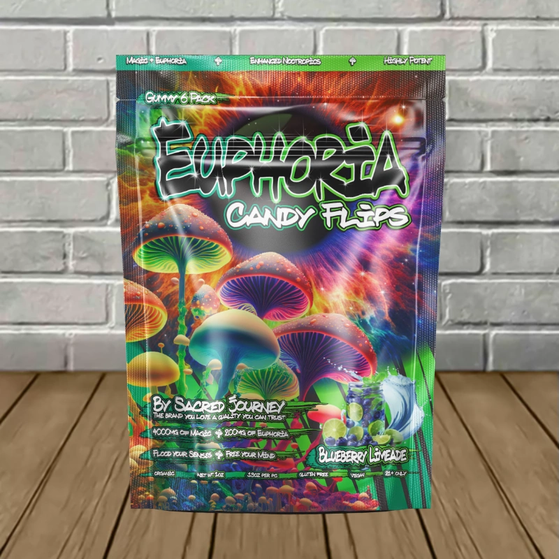 Sacred Journey Euphoria Candy Flips Gummies 4,200mg-Blueberry Limeade -- 6ct Single Pack