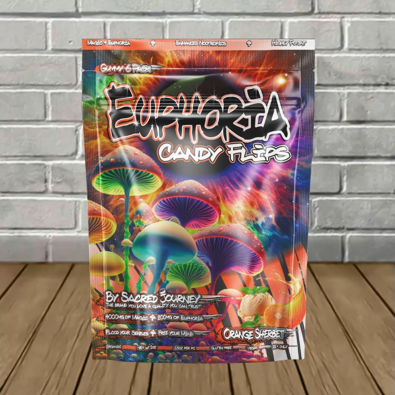 Sacred Journey Euphoria Candy Flips Gummies 4,200mg-Orange Sherbet -- 6ct Single Pack
