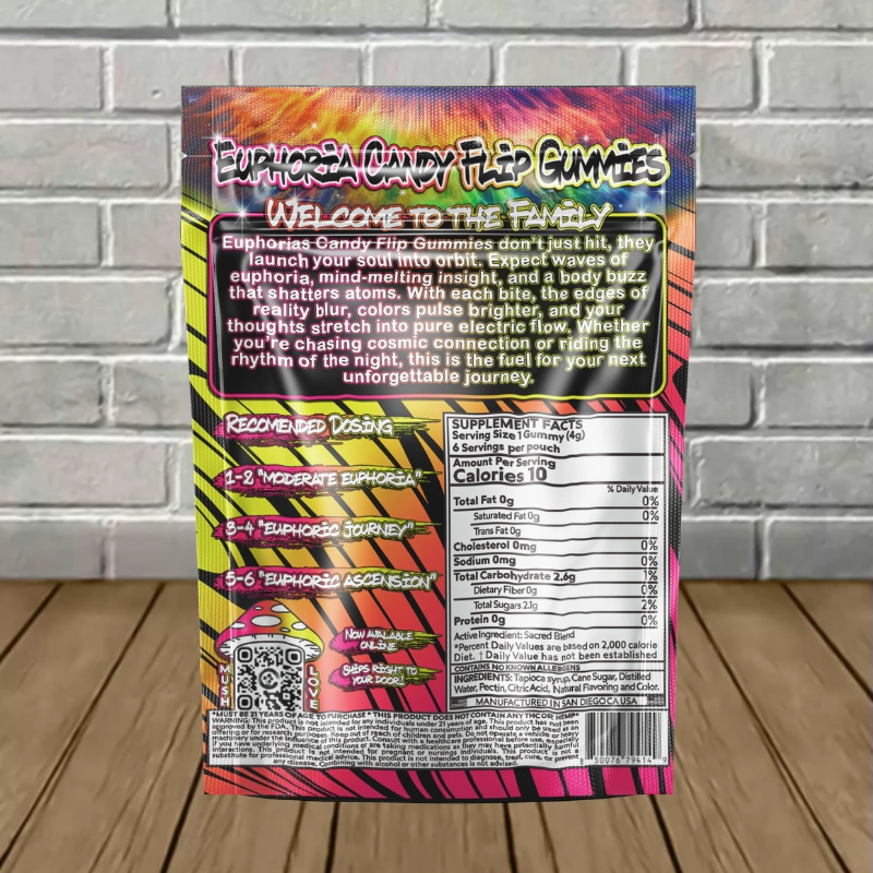 Sacred Journey Euphoria Candy Flips Gummies 4,200mg-Pink Lemonade -- 6ct Single Pack-back