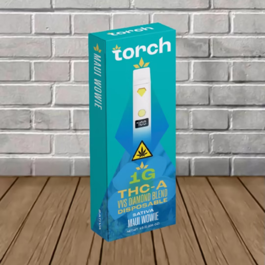 Torch VVS Diamond Blend THCa Disposable 1g - Maui Wowie -- Sativa -- DISPOSABLE