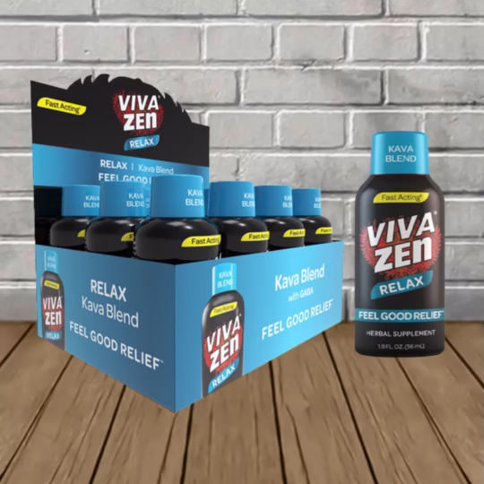 Viva Zen Relax - Kava Shot + 600mg Gaba - BULK CASE DEAL (12CT)
