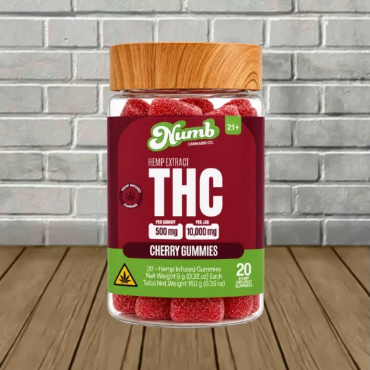 Numb Hemp Infused THC Gummies 10,000mg-Cherry