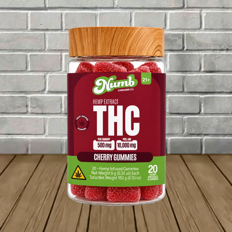 Numb Hemp Infused THC Gummies 10,000mg-Cherry