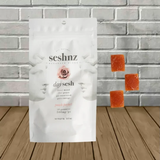 Seshnz Mushroom Blend Gummies 5000mg-Peach Perfect