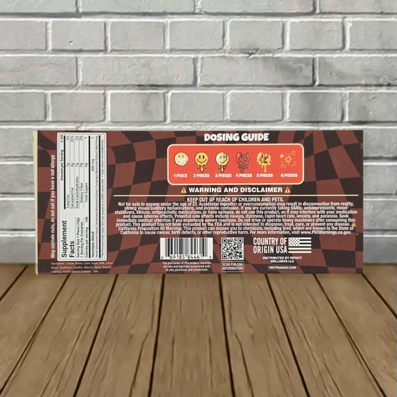 Trance Magic Mushroom Chocolate Bars-Smores-back