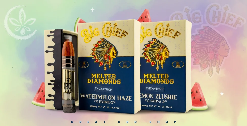 Big Chief Melted Diamonds THCa + THCP Vape Cartridge 2g
