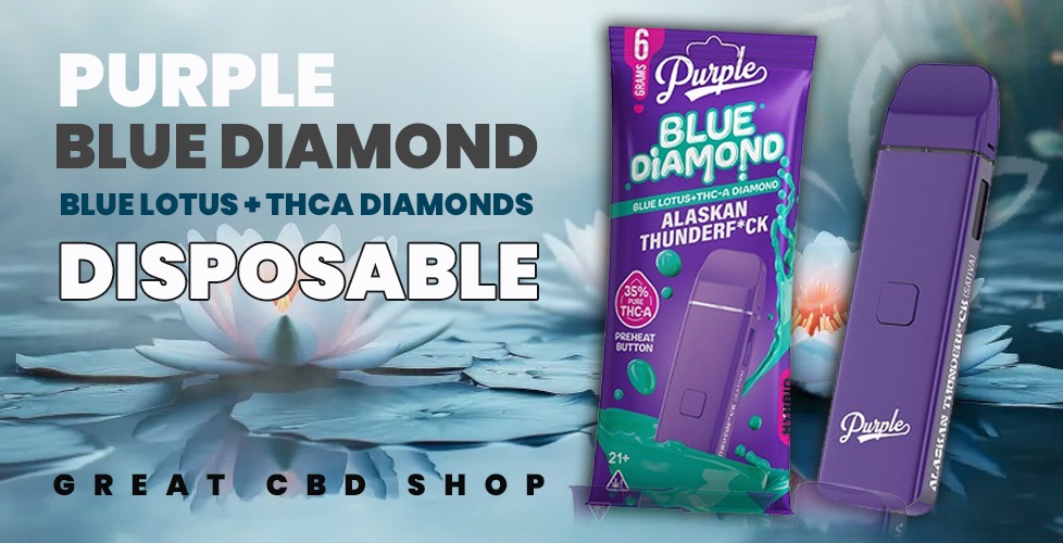 Purple Blue Diamond Blue Lotus + THCa Diamonds Disposable 6g