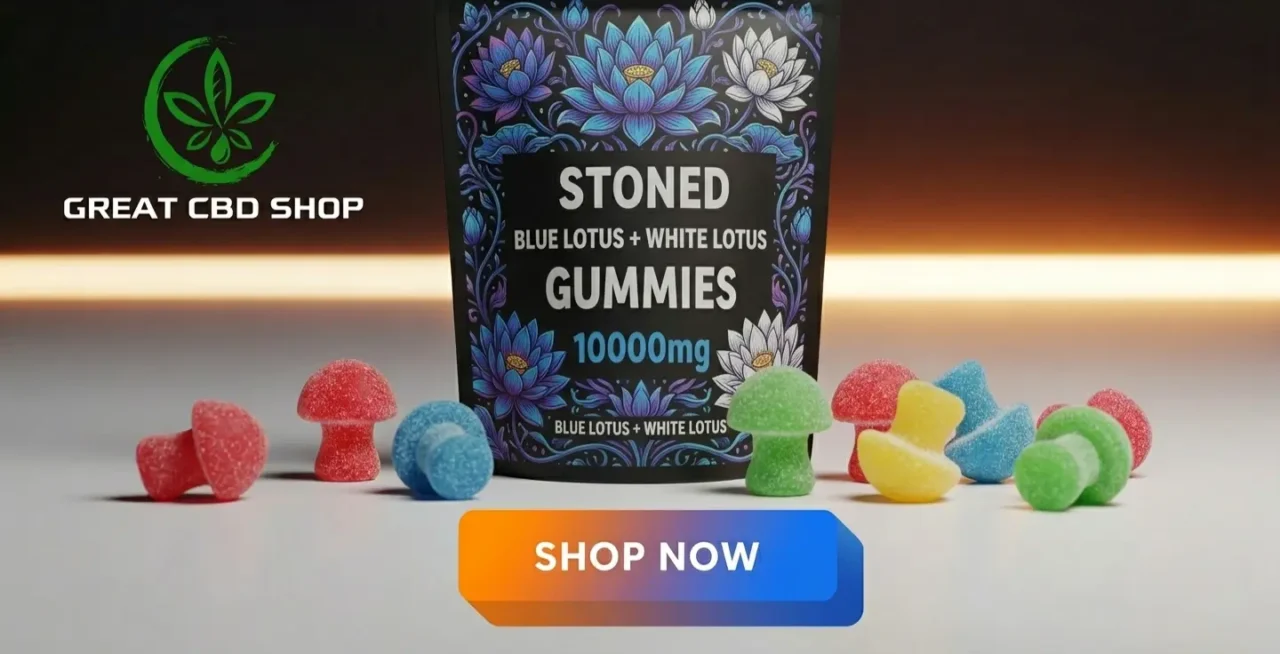 Stoned Blue Lotus + White Lotus Gummies 10000mg