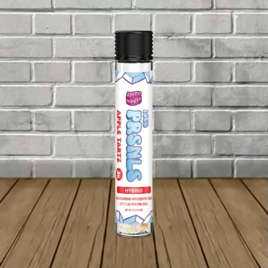 After Hours THCa Iced Diamond Coated Prerolls 2ct x 1.5g - Apple Tartz -- Hybrid