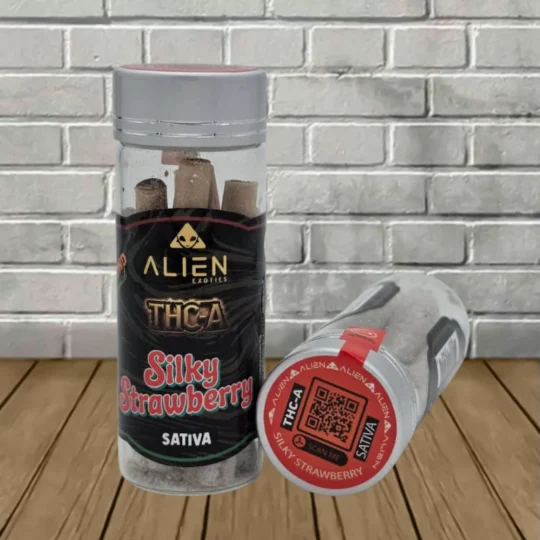 Alien THCa Prerolls 5ct - Silky Strawberry -- Sativa 2