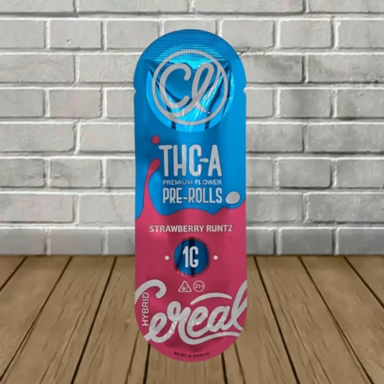 Cereal Premim THCa Preroll - Strawberry Runtz -- Hybrid