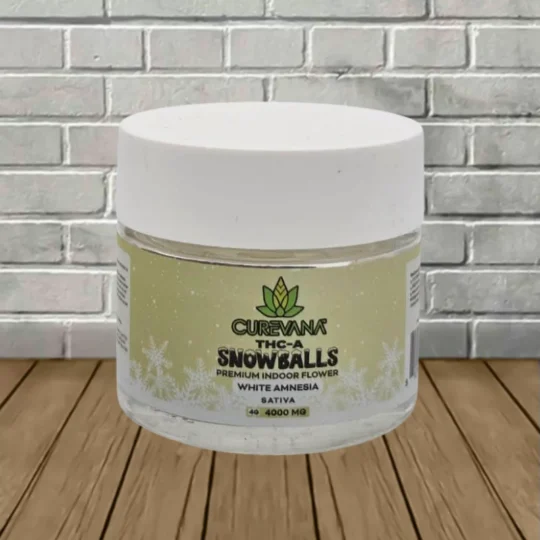 Curevana Snowballs Premium Indoor THCa Flower 4g - White Amnesia -- Sativa