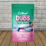 CutLeaf Duos Pop & Puff 2 Gummies (20mg) + 2 Prerolls (2g) - Blue Razz Kush -- Indica