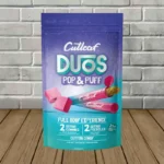CutLeaf Duos Pop & Puff 2 Gummies (20mg) + 2 Prerolls (2g) - Cotton Candy -- Sativa