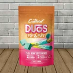 CutLeaf Duos Pop & Puff 2 Gummies (20mg) + 2 Prerolls (2g) - Fruit Punch -- Sativa