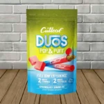 CutLeaf Duos Pop & Puff 2 Gummies (20mg) + 2 Prerolls (2g) - Strawberry Banana OG -- Indica