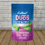 CutLeaf Duos Pop & Puff 2 Gummies (20mg) + 2 Prerolls (2g) - Tropical Runtz -- Indica