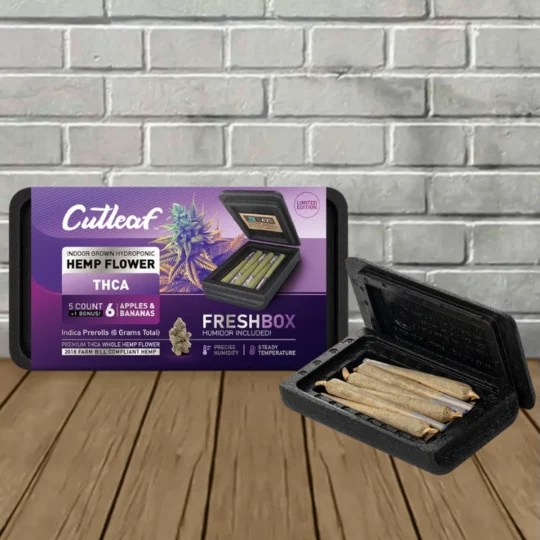 CutLeaf Limited Edition THCa Preroll + FreshBox 6g - Apples and Bananas -- Indica