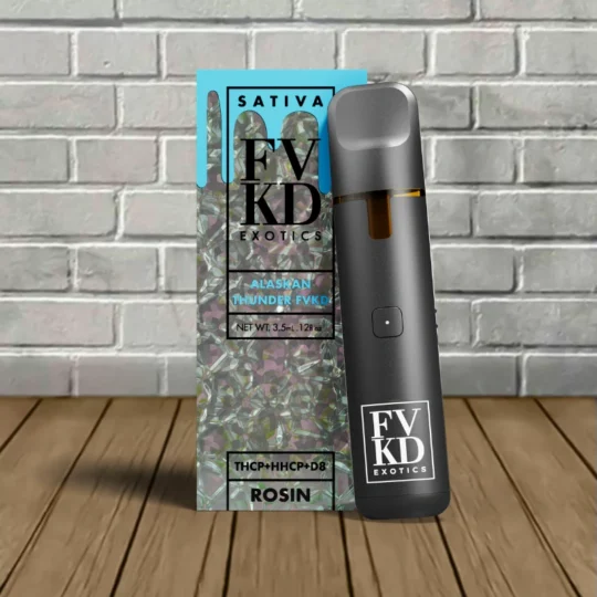 FVKD Exotics THCp HHC D8 Rosin Disposable 3.5g - Alaskan Thunder FVKD -- Sativa