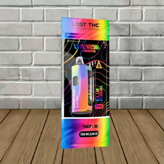 Lost THC V2 Live Resin Enhanced THCp D8 7.5g Disposable - Blue Zushi -- Hybrid
