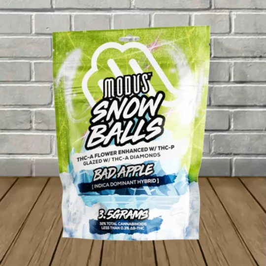 Modus Snow Balls THCa Flower + Diamonds THCp Glazed 3.5g - Bad Apple -- Indica