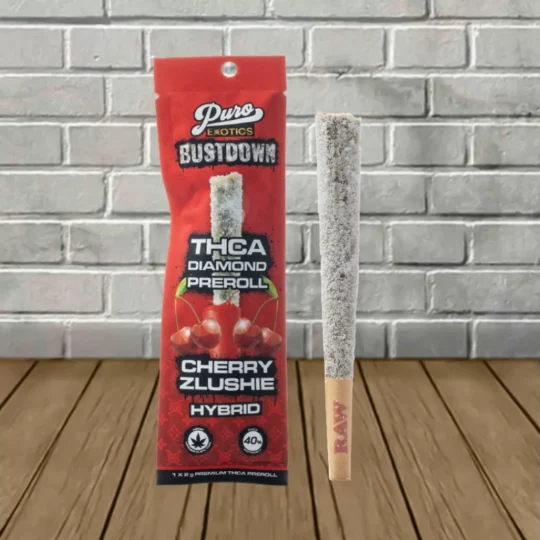 Puro Exotics Bustdown THCa Diamond Preroll 1ct - Cherry Zlushie -- Hybrid