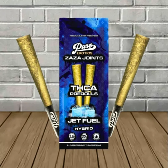 Puro ZAZA THCa Prerolls 2.5g - Jet Fuel -- Hybrid