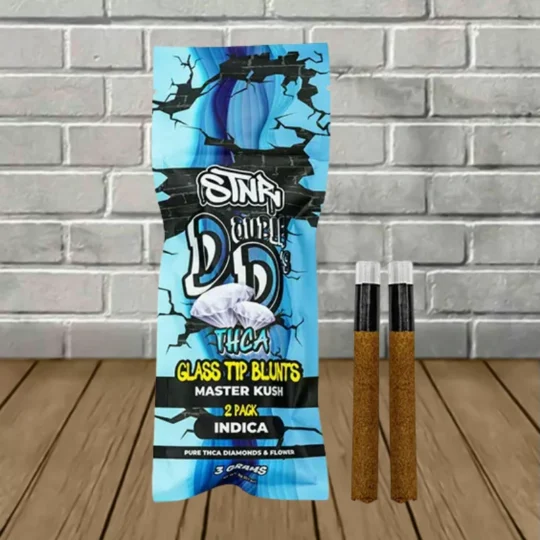 STNR Double D's THCa Glass Tip Blunts 3g - Master Kush -- Indica