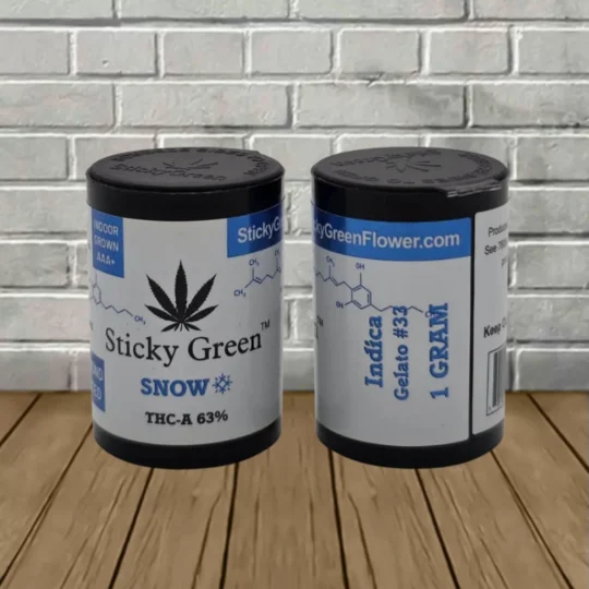 Sticky Green SNOW THCa Diamond Dusted 1g - Gelato #33 -- Indica