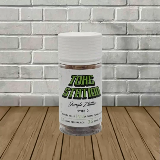 Toke Station Mini Prerolls 0.5g - 7ct Jar - Jungle Zkittles -- Hybrid