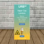 URB Vape-Cay London Saucy D8 THC Diamond Cartridge 2g - Juicy Fruit -- Hybrid