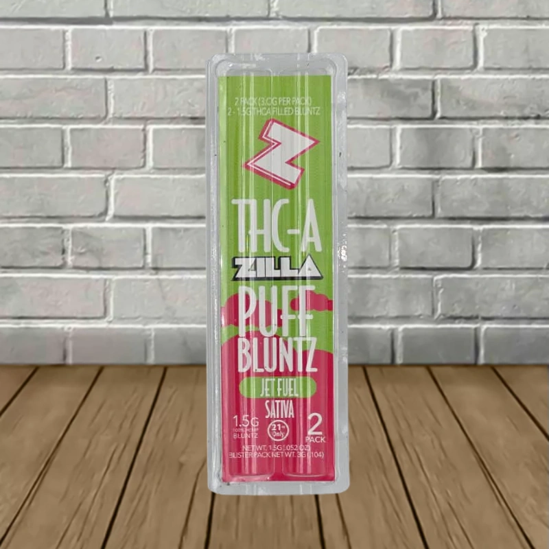 Zilla Puff Bluntz THCa 1.5g x 2 Preroll-Jet Fuel -- Sativa