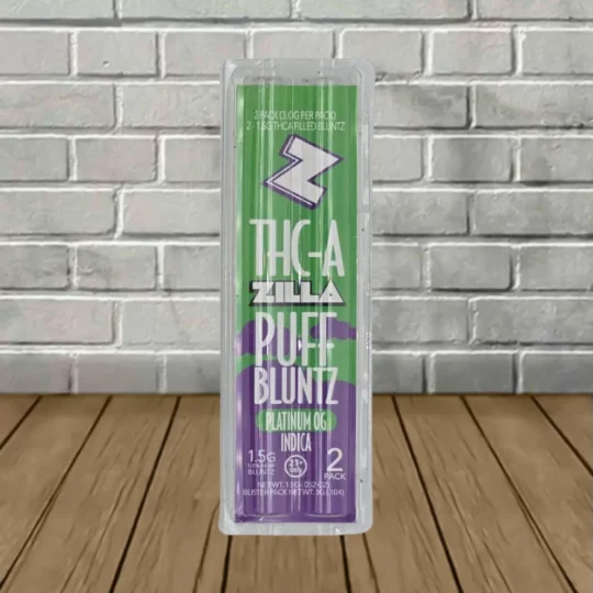 Zilla Puff Bluntz THCa 1.5g x 2 Preroll-Platinum OG -- Indica